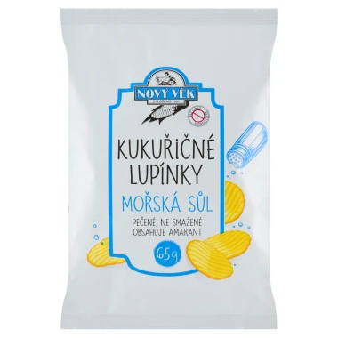 Nový Věk kukuřičné lupínky mořská sůl 65 g