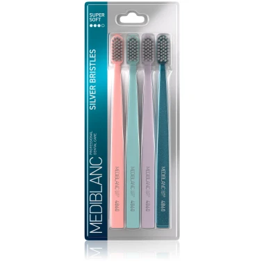 MEDIBLANC Silver Bristles zubní kartáček 4 ks