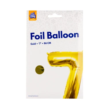 PD Party Fóliový balónek č. 7 zlatá, 86 cm