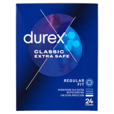 Durex Classic Extra Safe Regular Fit kondomy 24 ks