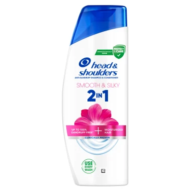 Head & Shoulders Smooth & Silky 2 v 1 Šampon proti lupům 330 ml