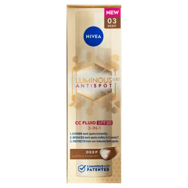 Nivea Luminous630 CC krém 3 v 1 tmavý odstín s OF 30 40ml