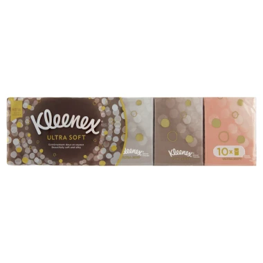 Kleenex Ultra Soft Papírové kapesníky 4vrstvé 10 x 9 ks