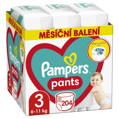 Pampers Active Baby Pants, vel. 3, 204 ks