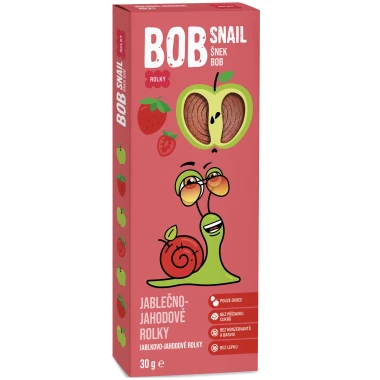 Šnek Bob jablečno-jahodové rolky 30g