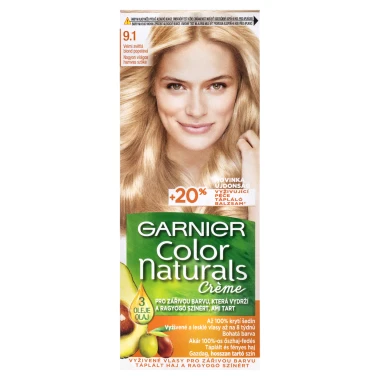Garnier Color Naturals permanentní barva na vlasy 9 .1 velmi světlá blond popelavá, 60 +40 +12 ml
