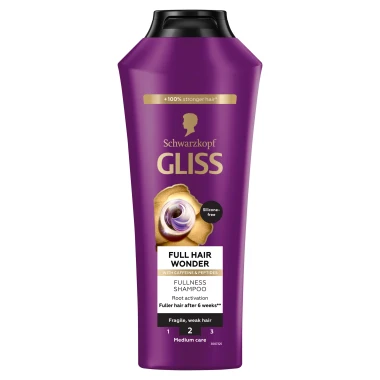 Schwarzkopf Gliss Full Hair Wonder šampon s kofeinem pro křehké, slabé vlasy 400ml