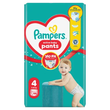 Pampers Active Baby Pants, vel. 4, 66 ks
