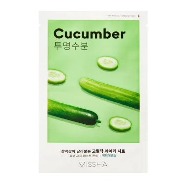 MISSHA Airy Fit Cucumber Pleťová maska 1 ks