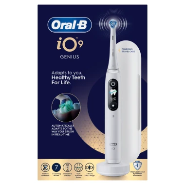 Oral-B iO Series 9 White Alabaster Elektrický zubní kartáček s magnetickou technologií iO