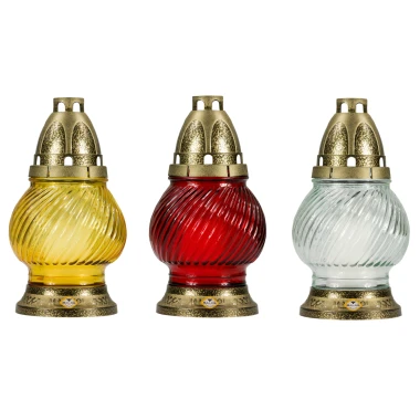 Lampa skleněná 138 MIX, 60g, v. 21 cm - mix variant 1 ks