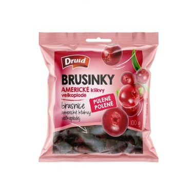 Druid brusinky americké, klikvy velkoplodé – půlené 100g