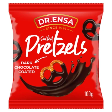 Dr. Ensa slaný preclík v hořké čokoládě 100 g