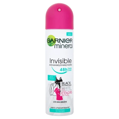 Garnier Mineral Quick Dry Invisible Black White Colors antiperspirant ve spreji 150ml