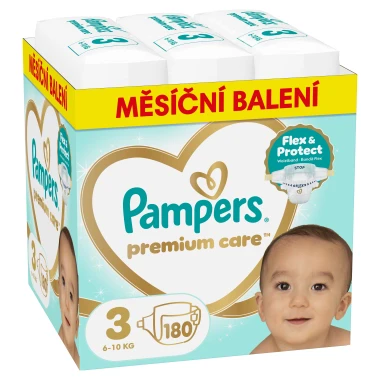 Pampers Premium Care, vel. 3, 180 ks