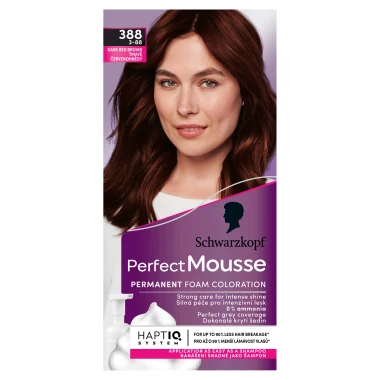 Schwarzkopf Perfect Mousse barva na vlasy Tmavě Červenohnědý 388 (3-88)
