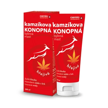 Cemio Kamzík konopná mast 200ml hřejivá