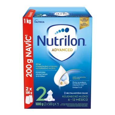 NUTRILON Advanced 2 pokračovací kojenecké mléko 3x1 kg