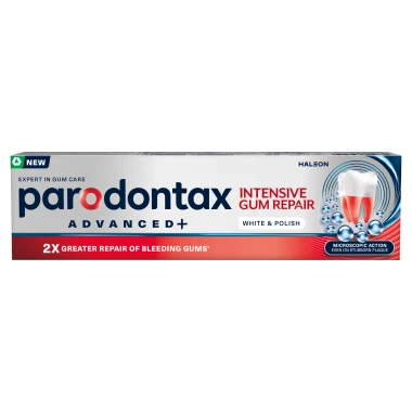 Parodontax Advanced+ Intensive Gum Repair White & Polish zubní pasta s fluoridem 75 ml