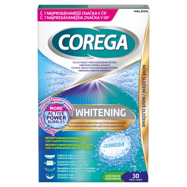 Corega Whitening čisticí tablety 30 ks