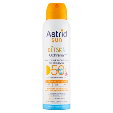 Astrid Sun Dětská ochrana plus neviditelný suchý sprej na opalování SPF 50 150 ml