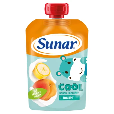 Sunar Cool ovocná kapsička banán, meruňka, jogurt 12m+, 110g