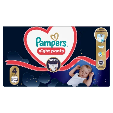 Pampers Pants Night, vel. 4, 104 ks