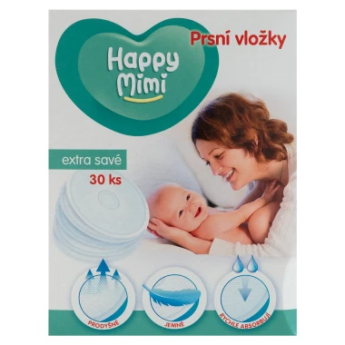 Happy Mimi Prsní vložky extra savé 30ks