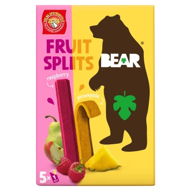 BEAR Fruit Splits malina a ananas 5 x 20g