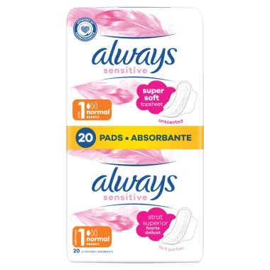 Always Ultra Sensitive Normal Plus Vložky 20 ks