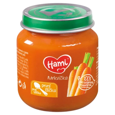 Hami Zeleninový příkrm Mrkvička první lžička 4+ 125 g