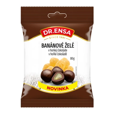 Dr.Ensa Banánové želé v hořké čokoládě 80 g