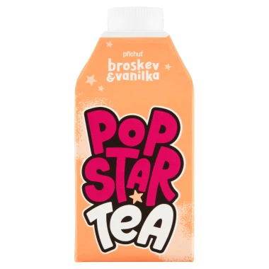 POPSTAR Tea Příchuť broskev & vanilka 0,5l