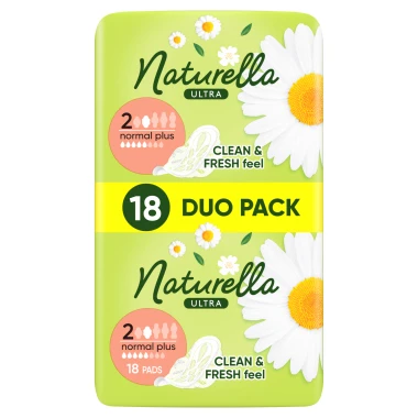 Naturella Ultra Normal Plus Hygienické vložky s křidélky, vel. 2, 18 ks