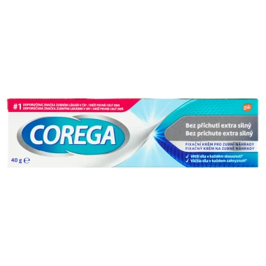 Corega Fixační krém pro zubní náhrady bez příchuti extra silný 40 g