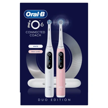 Oral-B iO 6 elektrické zubní kartáčky bílý a růžový