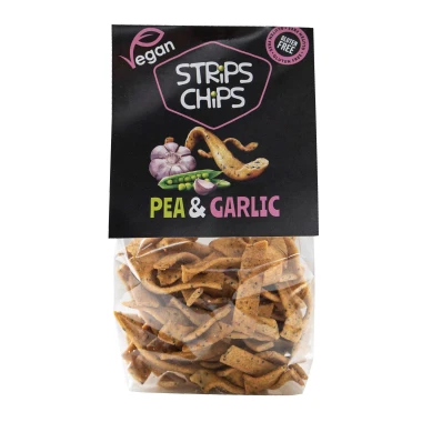 Strips Chips Hrachové s česnekem 80g