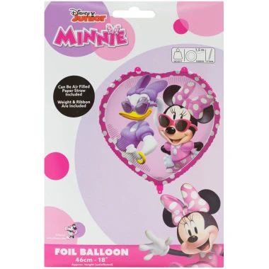Decorata party fóliový balón Minnie Mouse Daisy Heart 46 cm