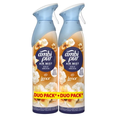 Ambi Pur Gold Orchid osvěžovač vzduchu ve spreji 2 x 185 ml